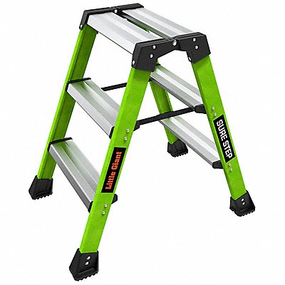 LITTLE GIANT 11953 Fiberglass Step Stool Capacity 375 lb