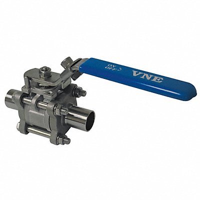VNE E90WW620 Manual 2-Way Ball Valve Butt Weld 316 SS