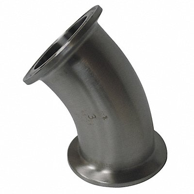 GRAINGER EG2K20 Elbow 45 Deg T304 SS Clamp