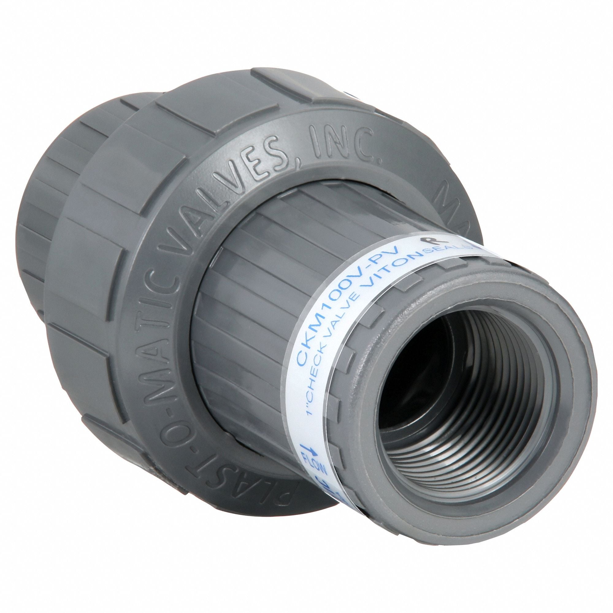 PLAST-O-MATIC CKM100VPV Check Valve 4.7188 in Overall L