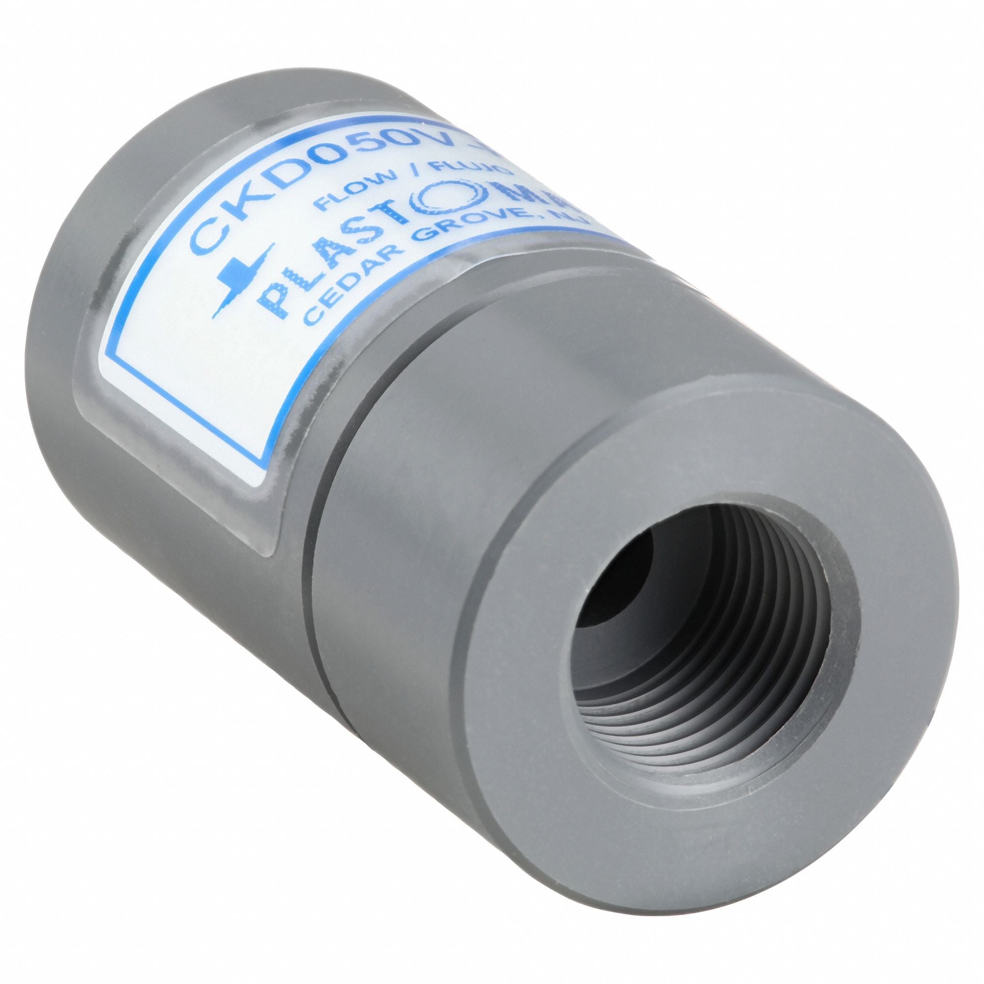 PLAST-O-MATIC CKD050VPV Check Valve 2.5938 in Overall L