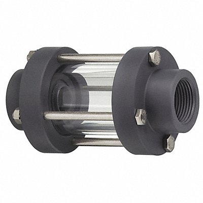 PLAST-O-MATIC GX150VPP Single Wall Sight 1-1/2 in FNPT Poly