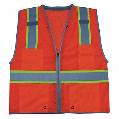 CONDOR 11K785 High Visibility Vest Class 2 2XL Orange