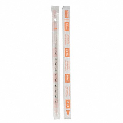 LAB SAFETY SUPPLY 11L808 10mL Pipet Individually Wrap/Bag PK200