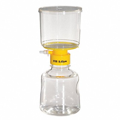 LAB SAFETY SUPPLY 11L828 Filter Unit 90mm Dia 500 mL 0.45 um PK12