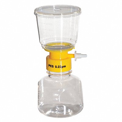 LAB SAFETY SUPPLY 11L831 Filter Unit 75mm Dia 250 mL 0.22 um PK12