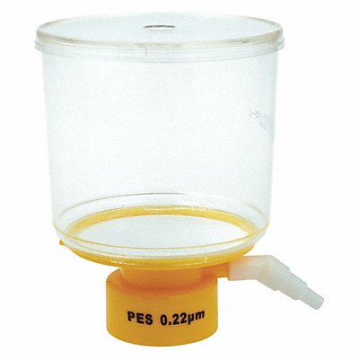 LAB SAFETY SUPPLY 11L840 Filter 90 mm Dia 500 mL 0.22 um PK24