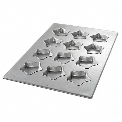 CHICAGO METALLIC 43045 Mini Star Muffin Pan 17 7/8 in W