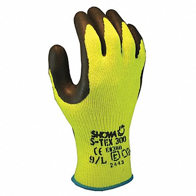 SHOWA STEX300XL10 G2616 Coated Gloves Black/Yellow XL PR
