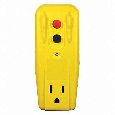 POWER FIRST 11X429 Plug In GFCI w/o Cord 15A Yel 125V