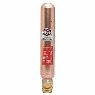 WATTS 34LF15M2B Water Hammer Arrestor 3/4 In MNPT Copper