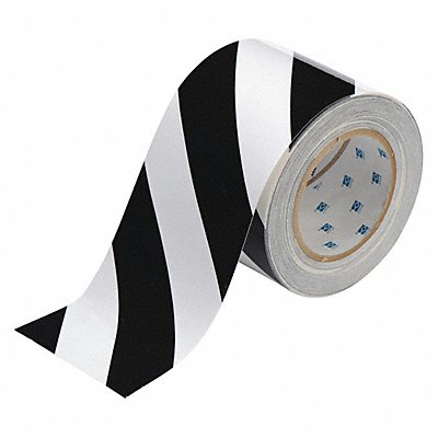 BRADY 104379 G5688 Floor Tape Black/White 4 inx100 ft Roll