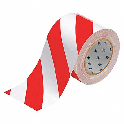 BRADY 104378 G5688 Floor Tape Red/White 4 inx100 ft Roll