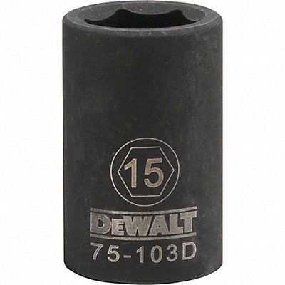 DEWALT DWMT75103OSP Drive Impact Socket 6PT 1/2in 15 mm