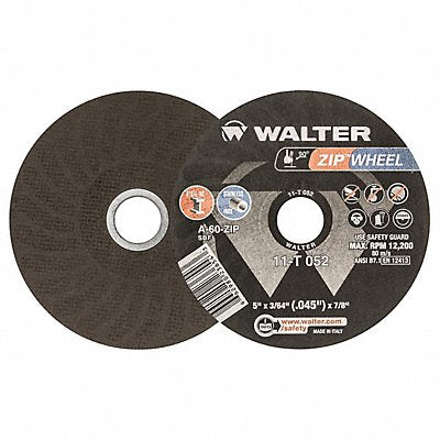WALTER SURFACE TECHNOLOGIES 11T052 Abrasive Cut Off Wheel 7/8 Connect. ZIP