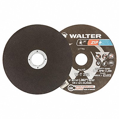 WALTER SURFACE TECHNOLOGIES 11T252 Cut Off Wheel 7/8 Connect. ZIP+XTRA