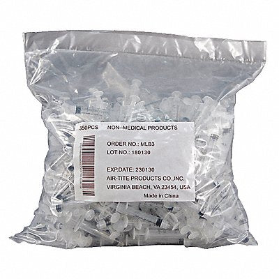 AIR-TITE MLB3 Syringe Bulk 3mL Luer Lock PK350