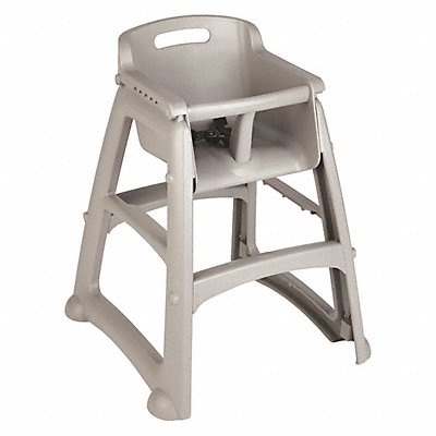 RUBBERMAID COMMERCIAL PRODUCTS FG781408PLAT Stackable High Chair w/Strap Platinum