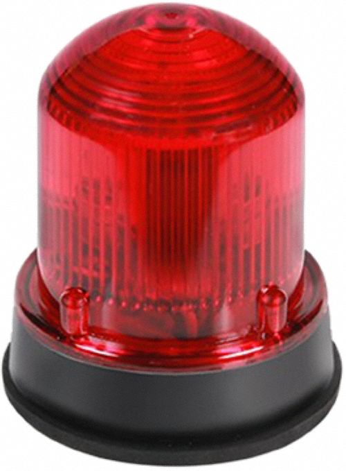 EDWARDS SIGNALING 125LEDFR24DB Beacon Flash Red 24VDC Blk Base