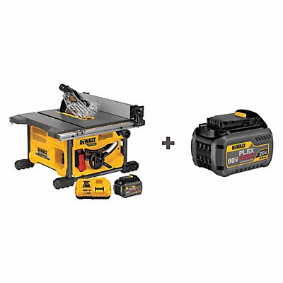 DEWALT DCS7485T1DCB606 Cordless Table Saw 60V 5/8 Arbor Sz