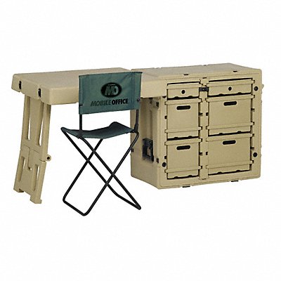 PELICAN 472FLDDESKTA Field Desk Sgl 30.7Lx21Wx28.5D OD Green
