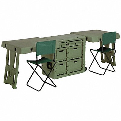 PELICAN 472FLDDESKDD Field Desk Dbl 30.7Lx21Wx28.5D OD Green