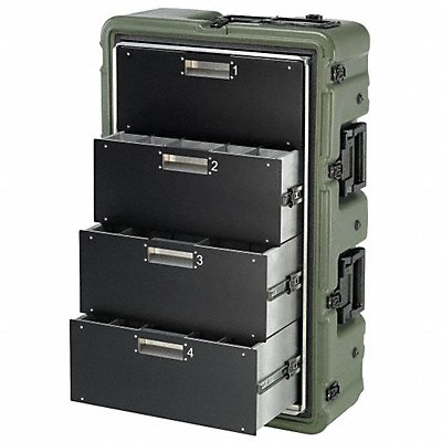 PELICAN 472MEDCHEST34D Medical Case 4 Drwr 32.75Lx20.87Wx12.61D