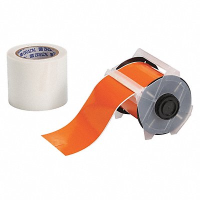 BRADY 142176 Floor Tape Clear/Orange 4 inx100 ft Roll