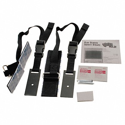 QUAKEHOLD! 4520 Flat Screen Safety Strap Black