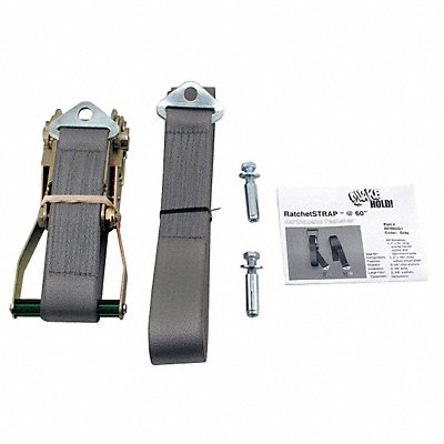 QUAKEHOLD! RFR60G1 Ratchet Strap 60 In Grey