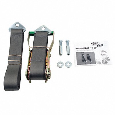 QUAKEHOLD! RFR90G1 Ratchet Strap 90 In Grey