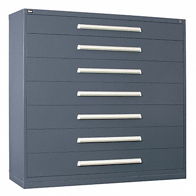 VIDMAR RP3543ALVG Modular Drawer Cabinet 59 x60 x28 Light Grey 7Drwr
