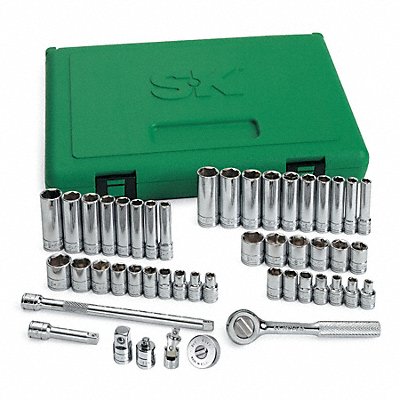 SK PROFESSIONAL TOOLS 91848 Socket Wrench St Chrome 6Pt 3/16 - 9/16 in