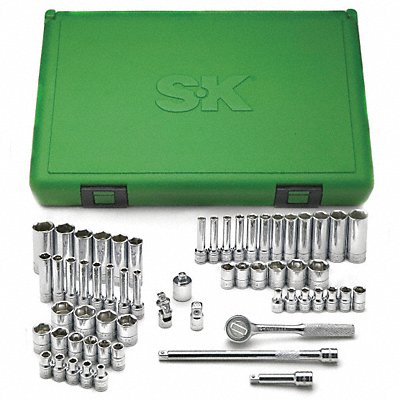 SK PROFESSIONAL TOOLS 91860 Socket Wrench St Chrome 6Pt 1/8 - 5/8 in