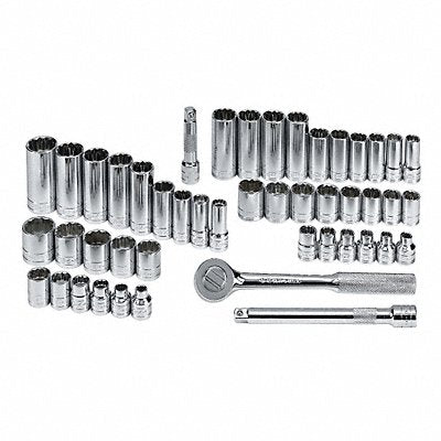 SK PROFESSIONAL TOOLS 9454712 Socket Wrench St Chrome 12Pt 1/4 - 7/8 in