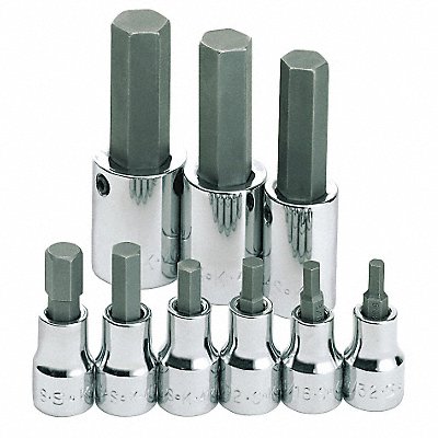 SK PROFESSIONAL TOOLS 19733 SocketBt St Stl StSz 3/8 in DrSz 3/8 in