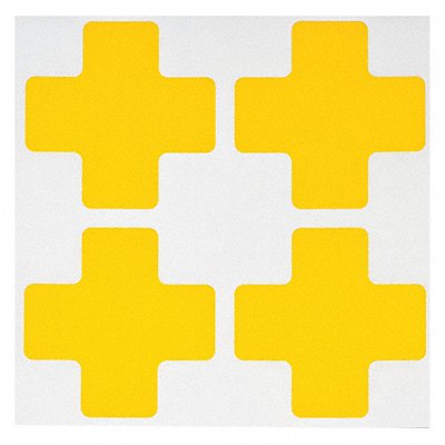 BRADY 104469 G5702 Floor Tape Yellow 2 inx5 in Cross PK20