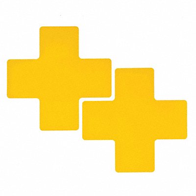 BRADY 104475 Floor Tape Yellow 3 inx8 in Cross PK20