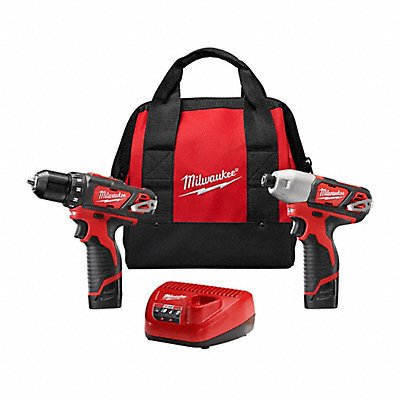 MILWAUKEE 249422 Cordless Combination Kit 2 Tools 12V DC