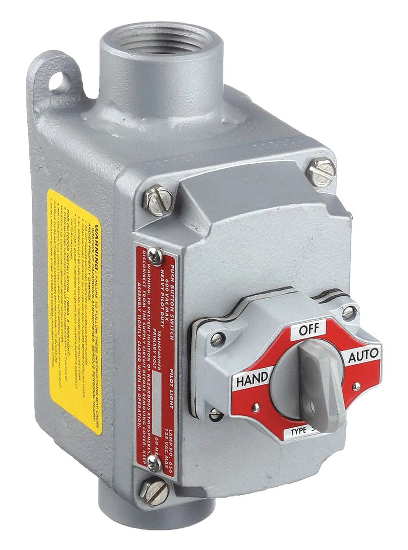 APPLETON ELECTRIC EFDCB110102 Select Switch Control Station FeedThru 1SS Gry