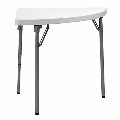 GRAINGER 12F633 Fldg Tbl Quarter Rnd Plythlyn 30 L 30 W