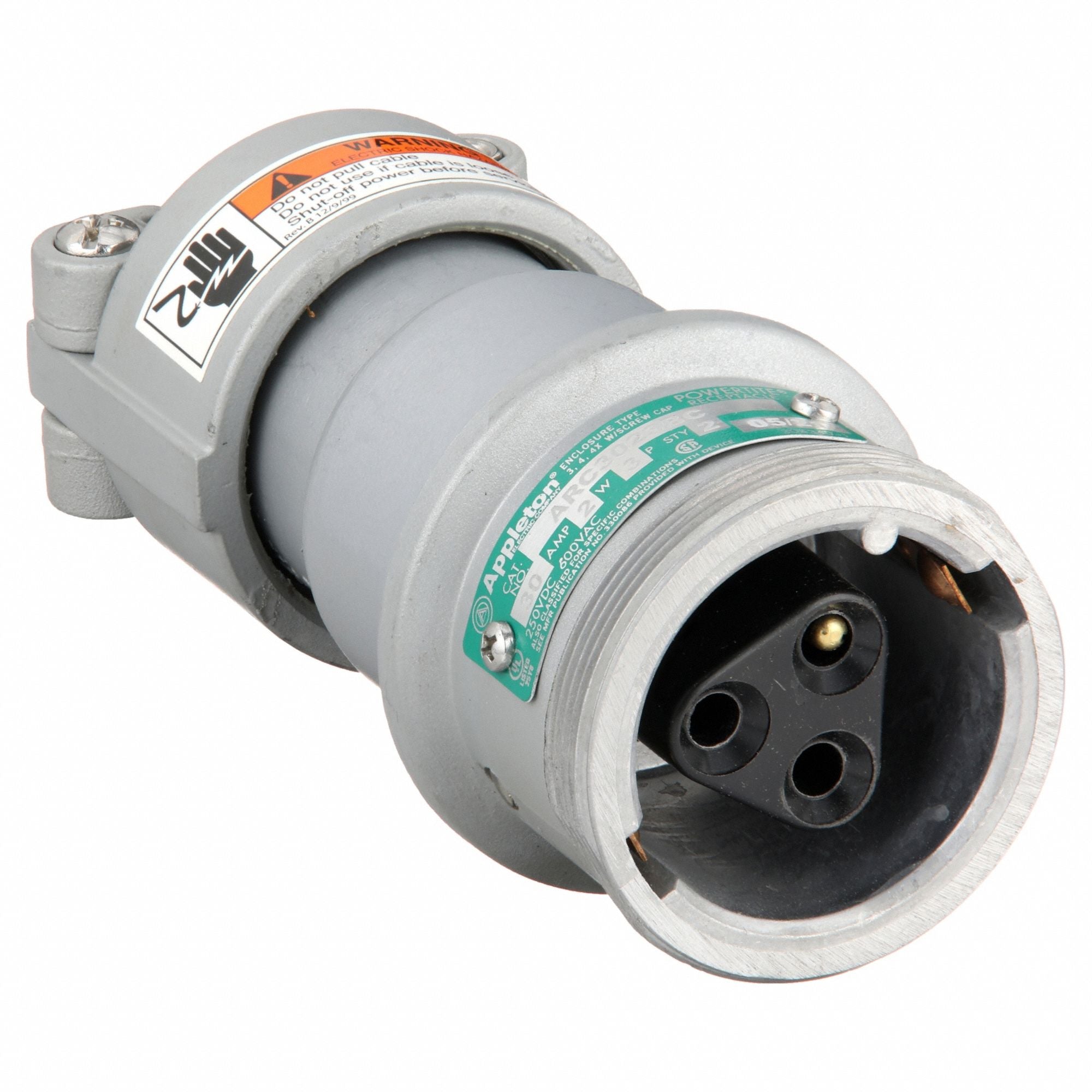 APPLETON ELECTRIC ARC3023BC Connector 30A 3P 2W Coppr-Free Alum 600V