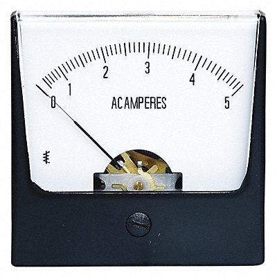 GRAINGER 12G371 Analog Panel Meter AC Current 0-5 AC A