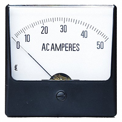 GRAINGER 12G386 Analog Panel Meter AC Current 0-50 AC A