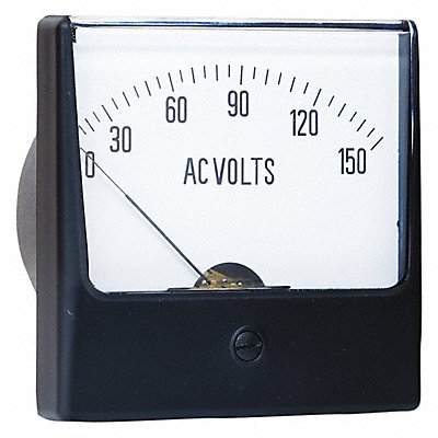 GRAINGER 12G404 Analog Panel Meter AC Voltage 0-150 AC V