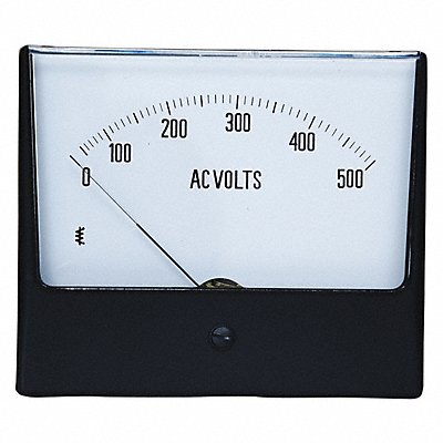 GRAINGER 12G412 Analog Panel Meter AC Voltage 0-500 AC V