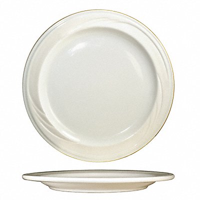 ITI Y7 Plate 7 1/4 Dia American White PK36