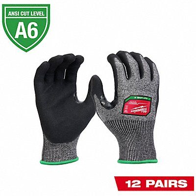 MILWAUKEE 48737000B Cut Protection Dipped Gloves S PK12