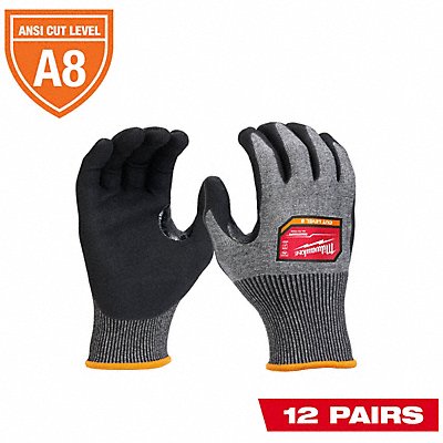 MILWAUKEE 48737020B Cut Protection Dipped Gloves S PK12
