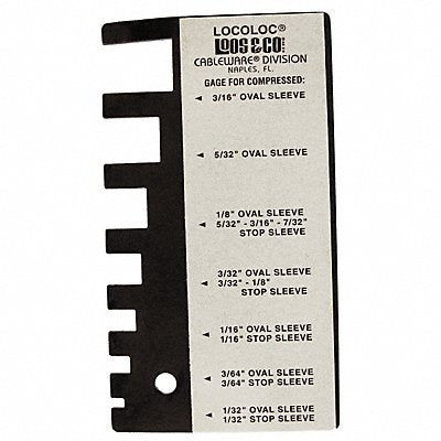 LOOS GA1P Oval and Stop Sleeve Gauge 1/32-3/16